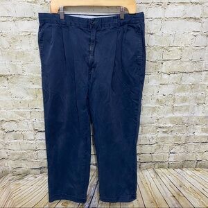Tommy Hilfiger Blue Pleated Cuffed Chino Pants